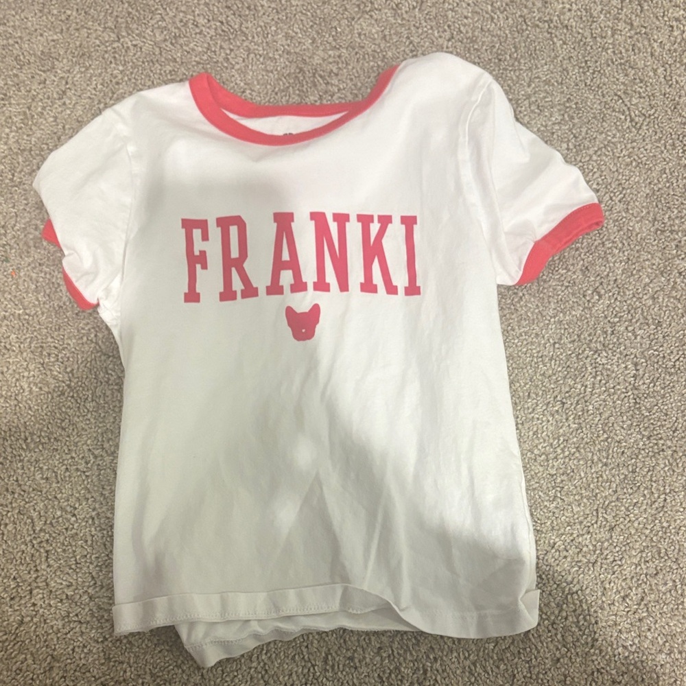 White and Pink Graphic Tee